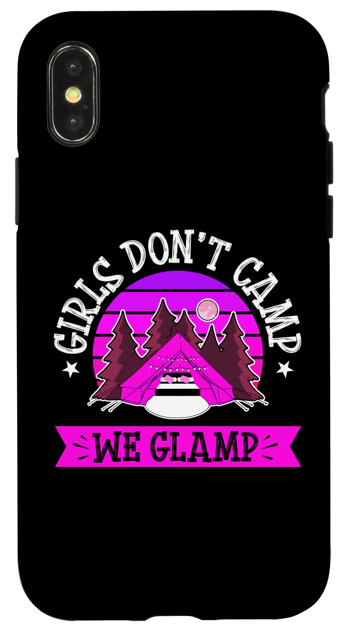 iPhone X/XS 楽しいグランピングガールのデザインでハッピーグランパー。 スマホケース