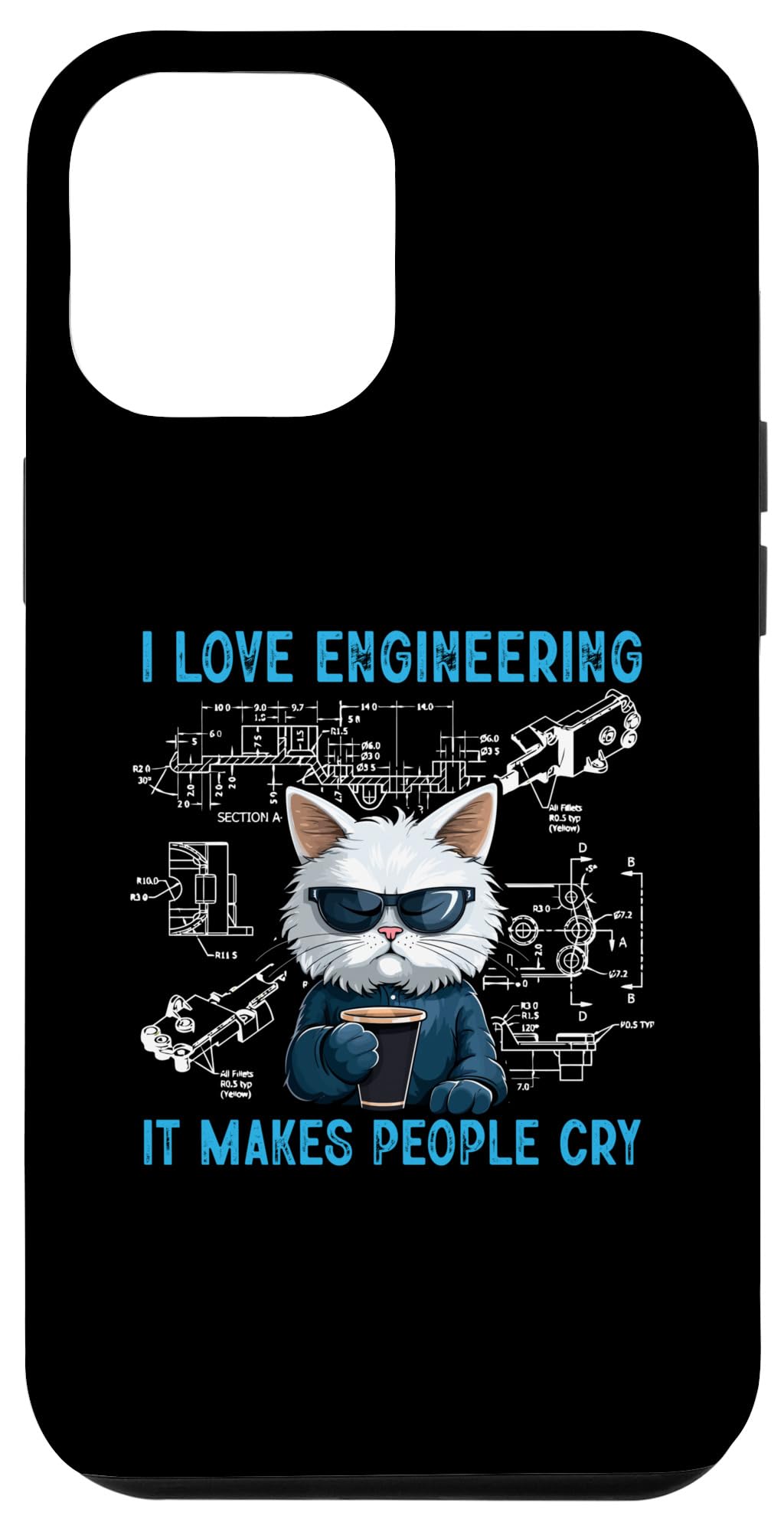 WES STORE㤨iPhone 13 Pro Max I Love Engineering It Makes People Cry Engineer Drawing ޥۥפβǤʤ6,600ߤˤʤޤ