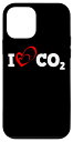 iPhone 12 mini I Love CO2 二酸化炭素 気候変化 グローバルウォーミング スマホケース