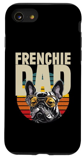 iPhone SE (2020) / 7 / 8 Frenchie Dad フレンチブルドッグ ビンテージサングラス ファニー ドッグ スマホケース iPhone SE (2020) / 7 / 8 Frenchie Dad フレンチブルドッグ ビンテージサングラス ファニー ドッグ スマホケース