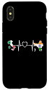 iPhone X/XS イタリア インド 国旗 イタリア インディアン ハートビート スマホケース