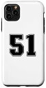 iPhone 11 Pro Max #51 スポーツファン向けジャージ ナンバー#51 スマホケース