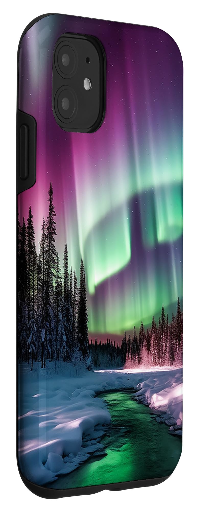 iPhone 11 Northern Lights パープル オーロラ スマホケース