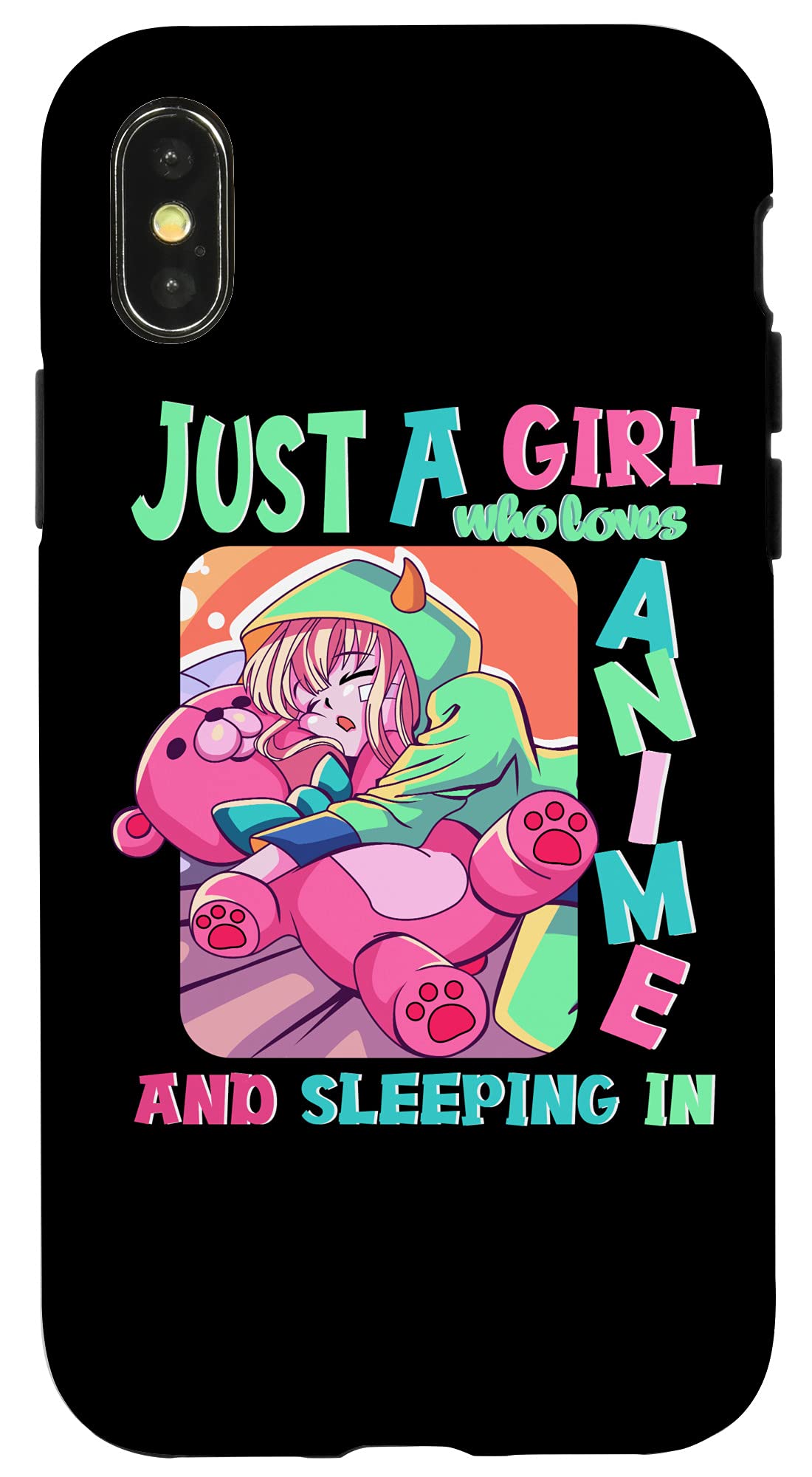 WES STORE㤨iPhone X/XS Just A Girl Who Loves Anime Sleeping in Japanese Teen Anime ޥۥפβǤʤ6,600ߤˤʤޤ