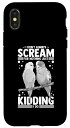 iPhone X/XS セキセイインコの動物 面白い ブルー ペット 鳥の巣 スマホケース