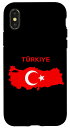 iPhone X/XS グラフィック 七面鳥 地図 三日月 国旗 地図 スマホケース