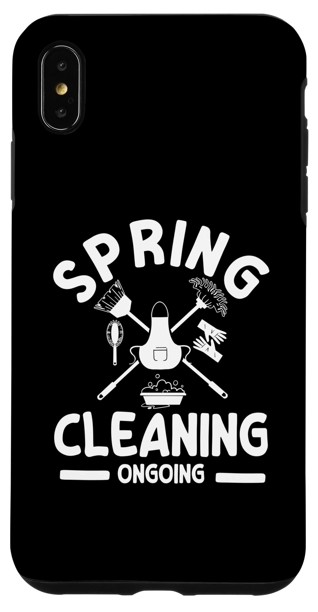 iPhone XS Max 春のお掃除が進行中、面白いハウスクリーニング スマホケース