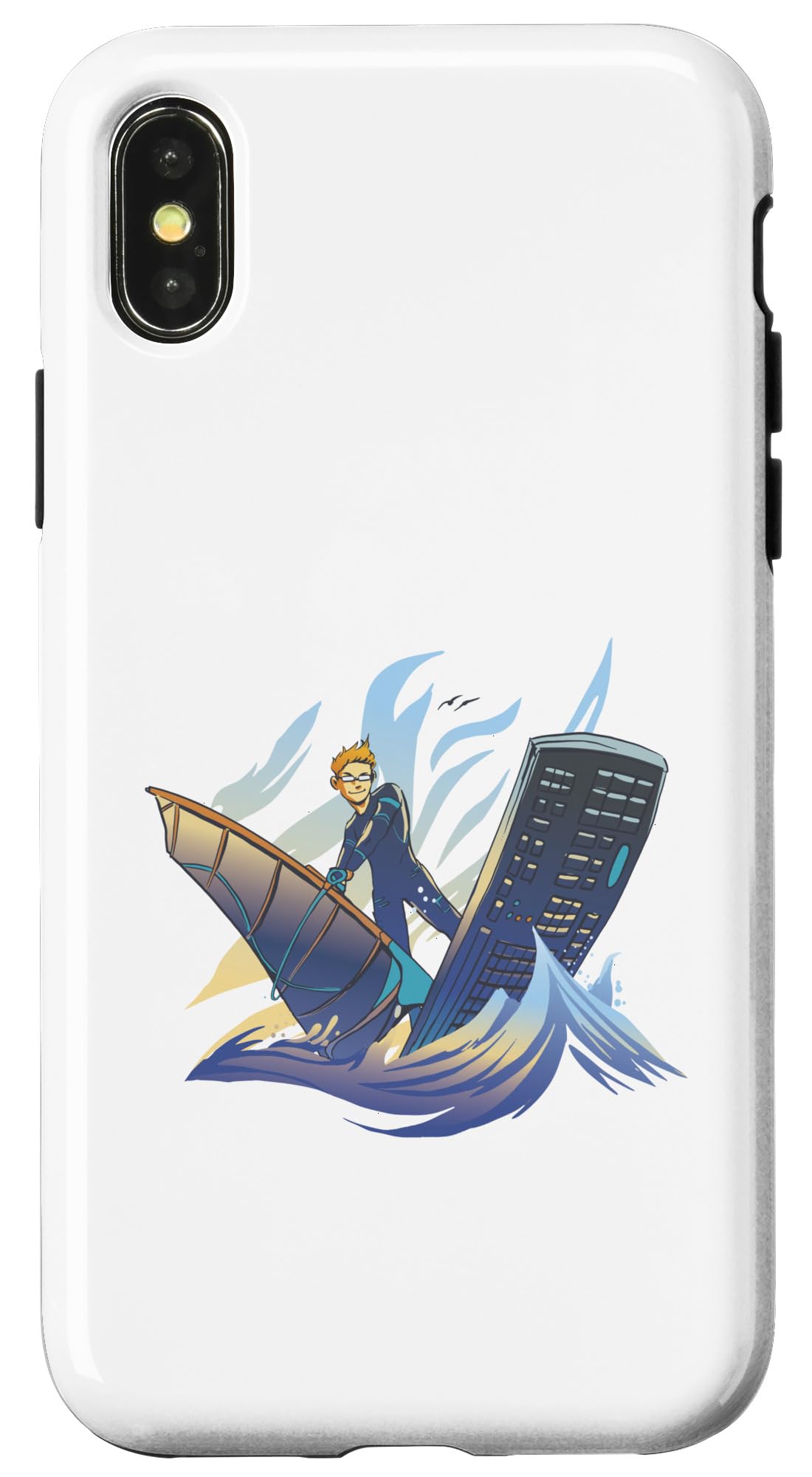 iPhone X/XS ウインドサーフィン キーボード付き ウィンドサーフ コンピュータテクノロジー スマホケース