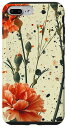iPhone 7 Plus/8 Plus カーネーション 花柄 美的 テラッツォ スマホケース