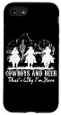 iPhone SE (2020) / 7 / 8 Cowboys and Beer That's Why I'm Here Tシャツ 白馬 スマホケース