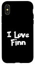 iPhone X/XS I love Finn 子犬 犬 スマホケース