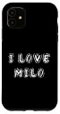 iPhone 11 I Love Milo 子犬 犬 スマホケース