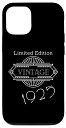 iPhone 14 1925 Vintage BIRTHDAY、限定版、アールデコデザイン。 スマホケース
