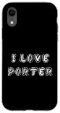 iPhone XR I Love Porter 子犬 犬 スマホケース