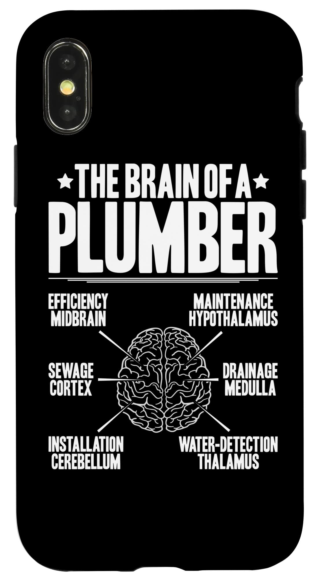 iPhone X/XS 配管典型的な脳配管工。 スマホケース