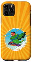 iPhone 11 Pro Dabbing スノーボード Parrot I Rosy-face Green Lovebird スマホケース
