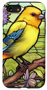 iPhone SE (2020) / 7 / 8 Lesser Goldfinch 鳥好き モザイクスタイル スマホケース