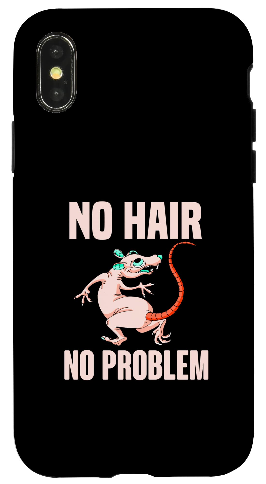 iPhone X/XS No hair no Problem - ヘアレスラット スマホケース