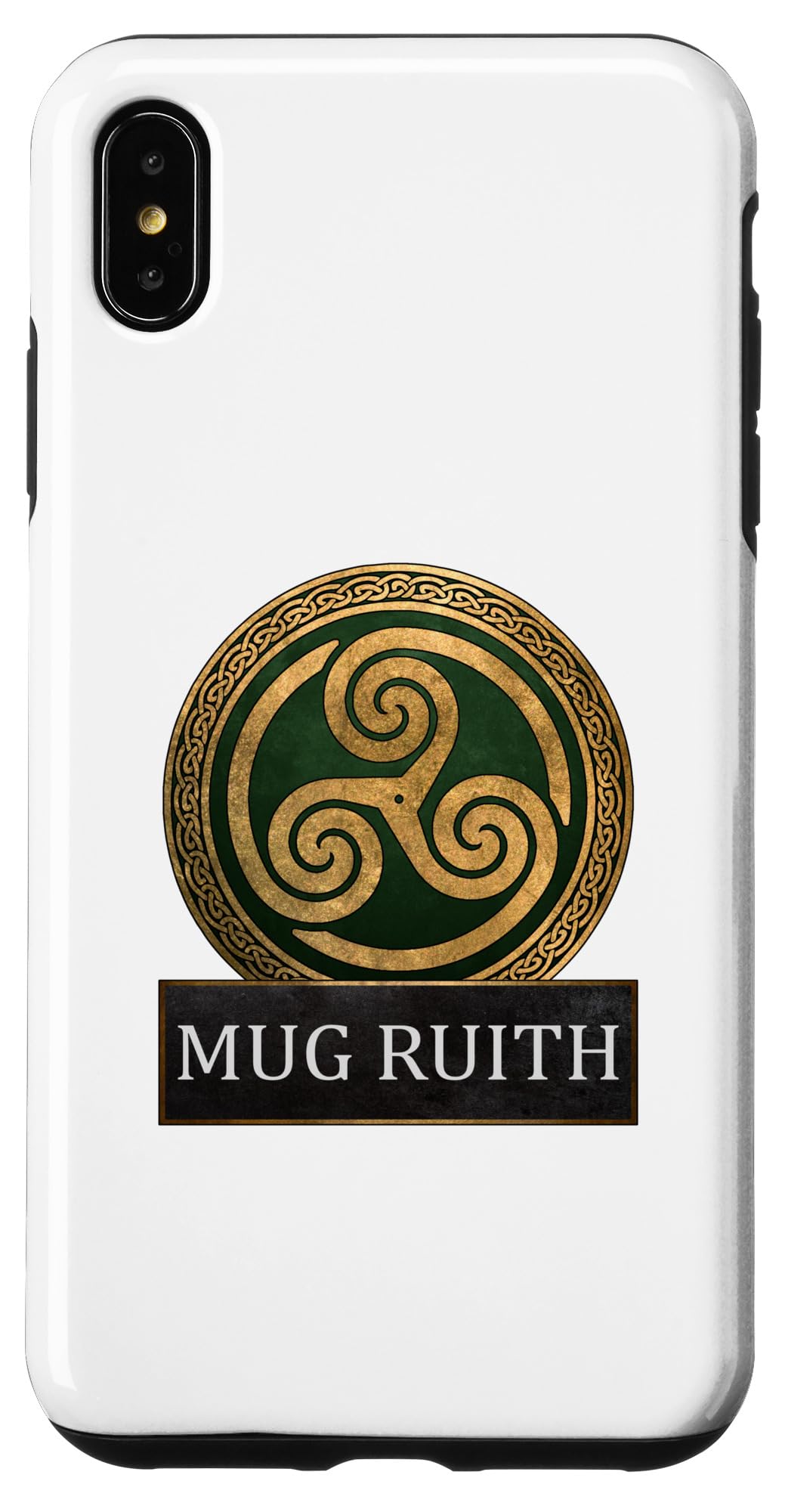 iPhone XS Max マグカップ Ruith 古代アイルランド神話の三つ巴のシンボル スマホケース