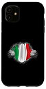 iPhone 11 イタリアの破れたシャツのデザインがあなたの心を表現します。 スマホケース