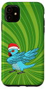 iPhone 11 Dabbing ブルー インディアン リングネック オウム I アグリークリスマス スマホケース