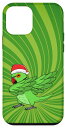 iPhone 12 mini Dabbing グリーン インディアン リングネック オウム I アグリークリスマス スマホケース
