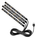 pilviz フロア ライト LED テープライト USB 自動車 ルームランプ 車内 足元ライト 照明 装飾汎用 内装 ネオン ドレスアップ (オレンジ)