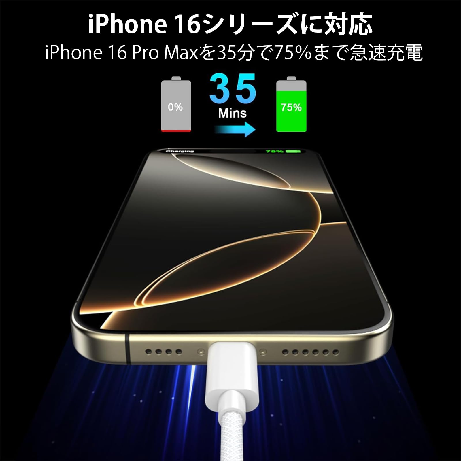 【 MFi 認証】GRIXX USB Type C タイプCケーブル 60W 急速充電 3M 2本セット 充電ケーブル タイプc データ転送データ転送 断線防止 高耐久ナイロンfor iPhone 16/15 Pro/Plus/Pro Max MacBook iPad Galaxy Sony Google Pix