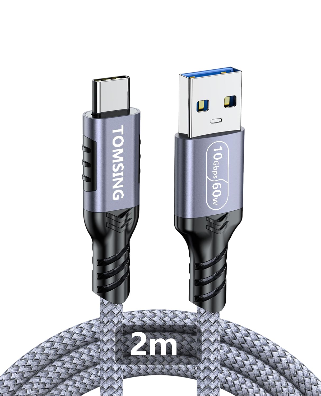 TOMSING USB Type C ケーブル USB A to USB C 3.2 3A/60W急速充電 10Gbps 2m 高速...