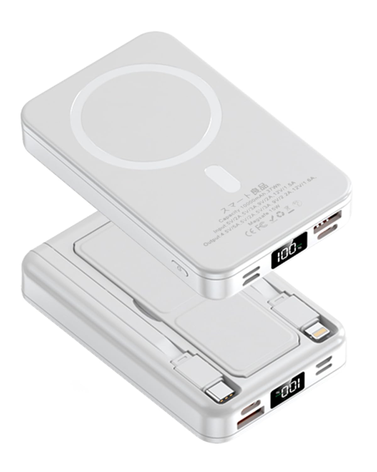 WES STORE㤨֥ޥ ХХåƥ꡼ Mag-Safe 10000mAh  磻쥹 15W ® PD20W 5Ʊ LEDɽ ߲ դ ޥͥåȼ Type-C Lightning¢ iPhone Android ܡפβǤʤ10,149ߤˤʤޤ