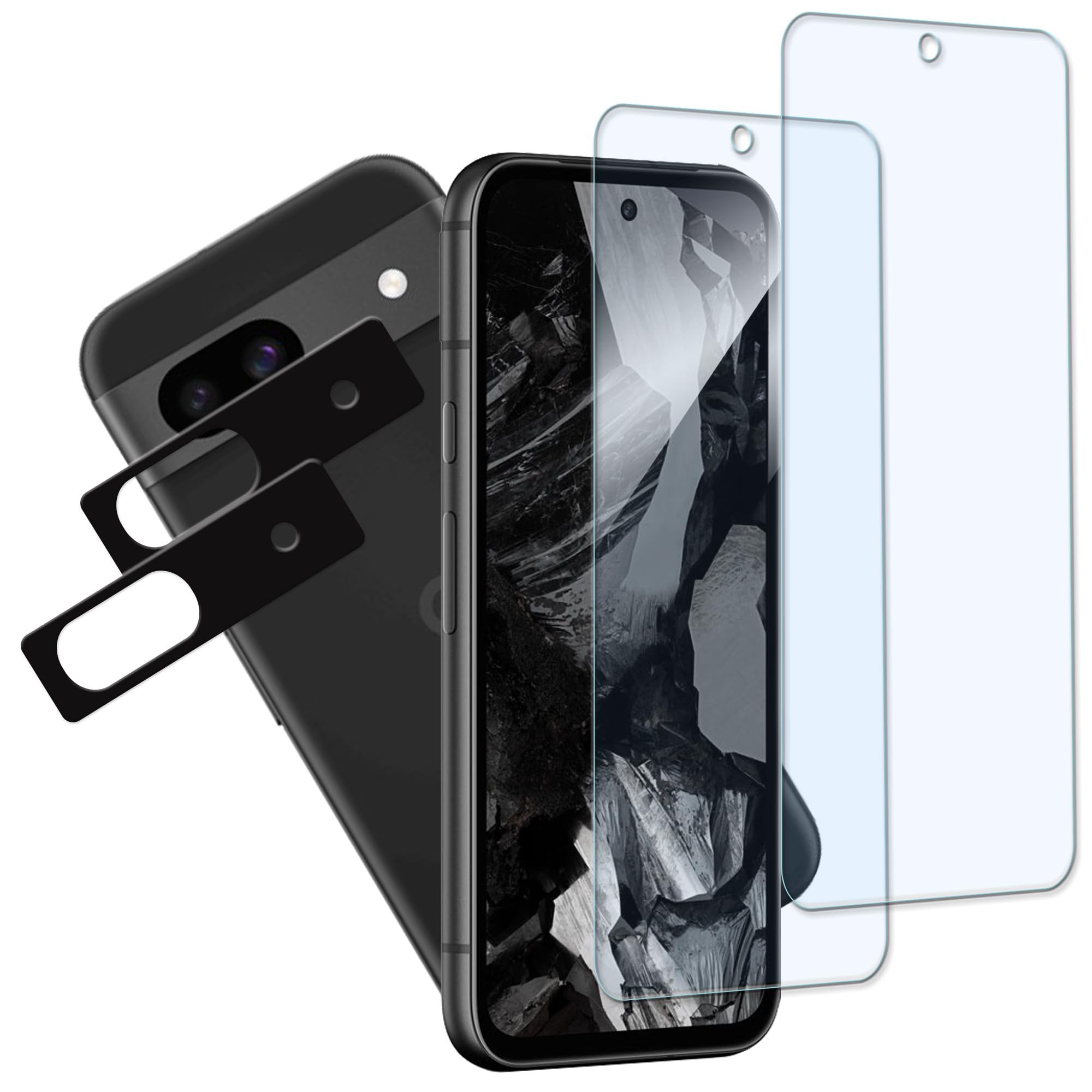 Rakuten - 【2+2枚セット】 KPNS 日本素材製 ブルーライトカットGoogle Pixel 8a 用 ガラスフィルム カメラフィルム カバー 保護フィルム