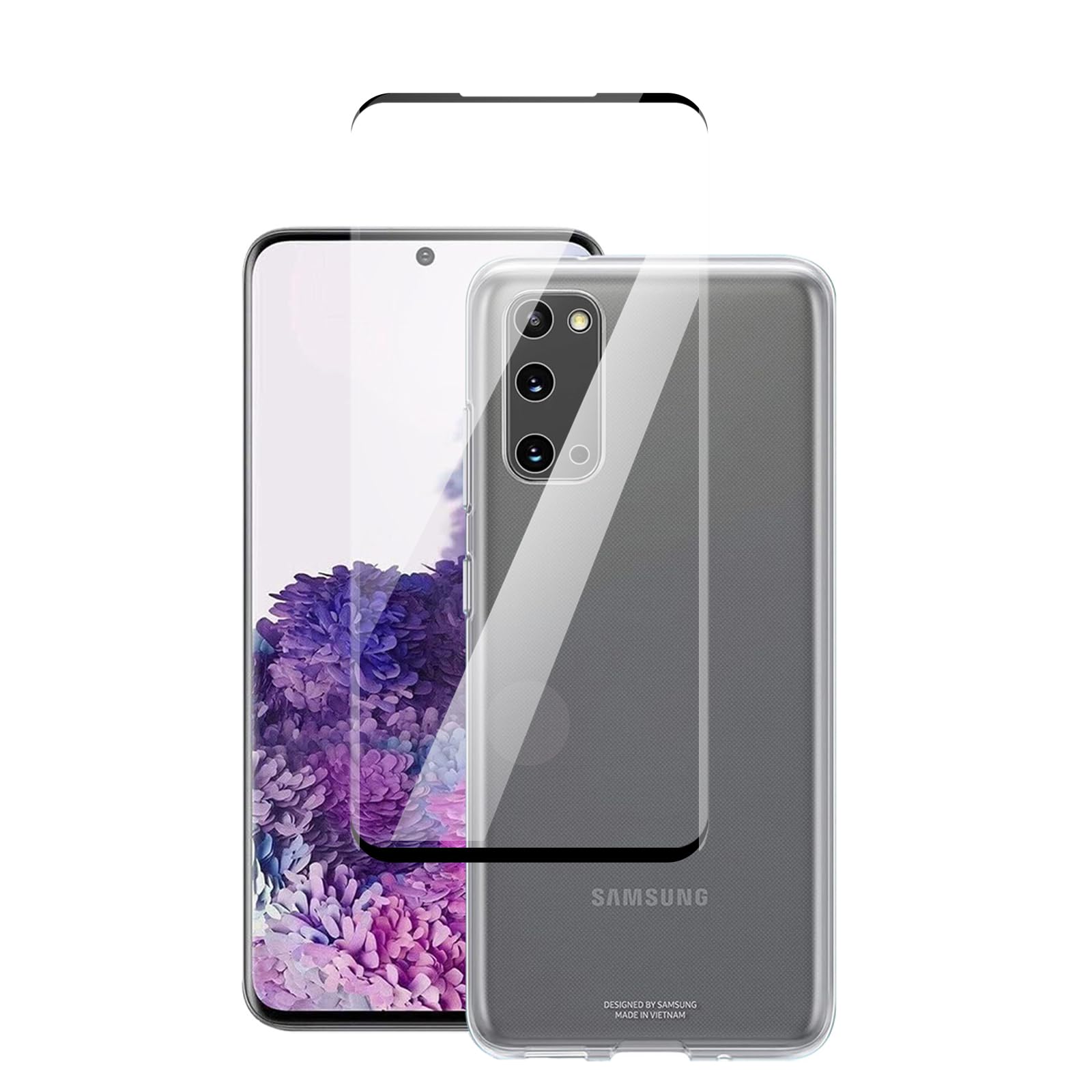 樂天商城 - 対応 Galaxy S20 ケース Galaxy S20 ガラスフイルム 【1枚ガラスフィルム+ 1枚ケース】SC-51A SCG01 保護フィルム 採用日本旭硝子素材 高透過率 気泡ゼロ 指紋防止 飛散防止 吸収 貼り付け簡単 SC-51A SCG