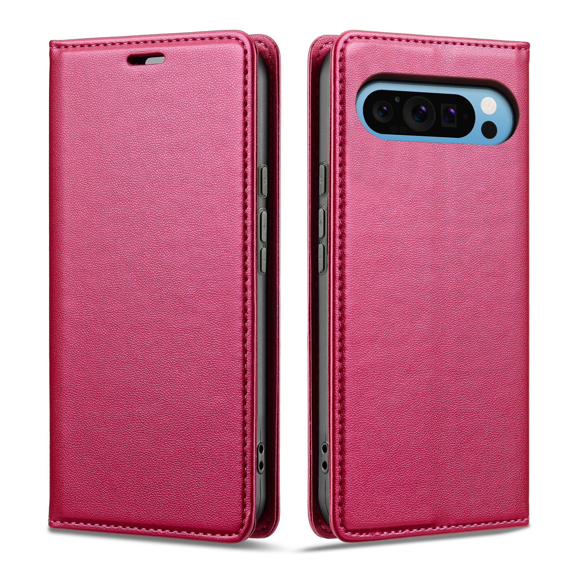 Google Pixel 9a ケース 手帳型 ピクセル9aケース pixel9a手帳ケース case 真珠光沢レザー RFID磁気防止 スマホケース 内蔵マグネット スタンド機能 カード入れ 薄型(Google Pixel 9a 6.3inch対応)ワインレッ