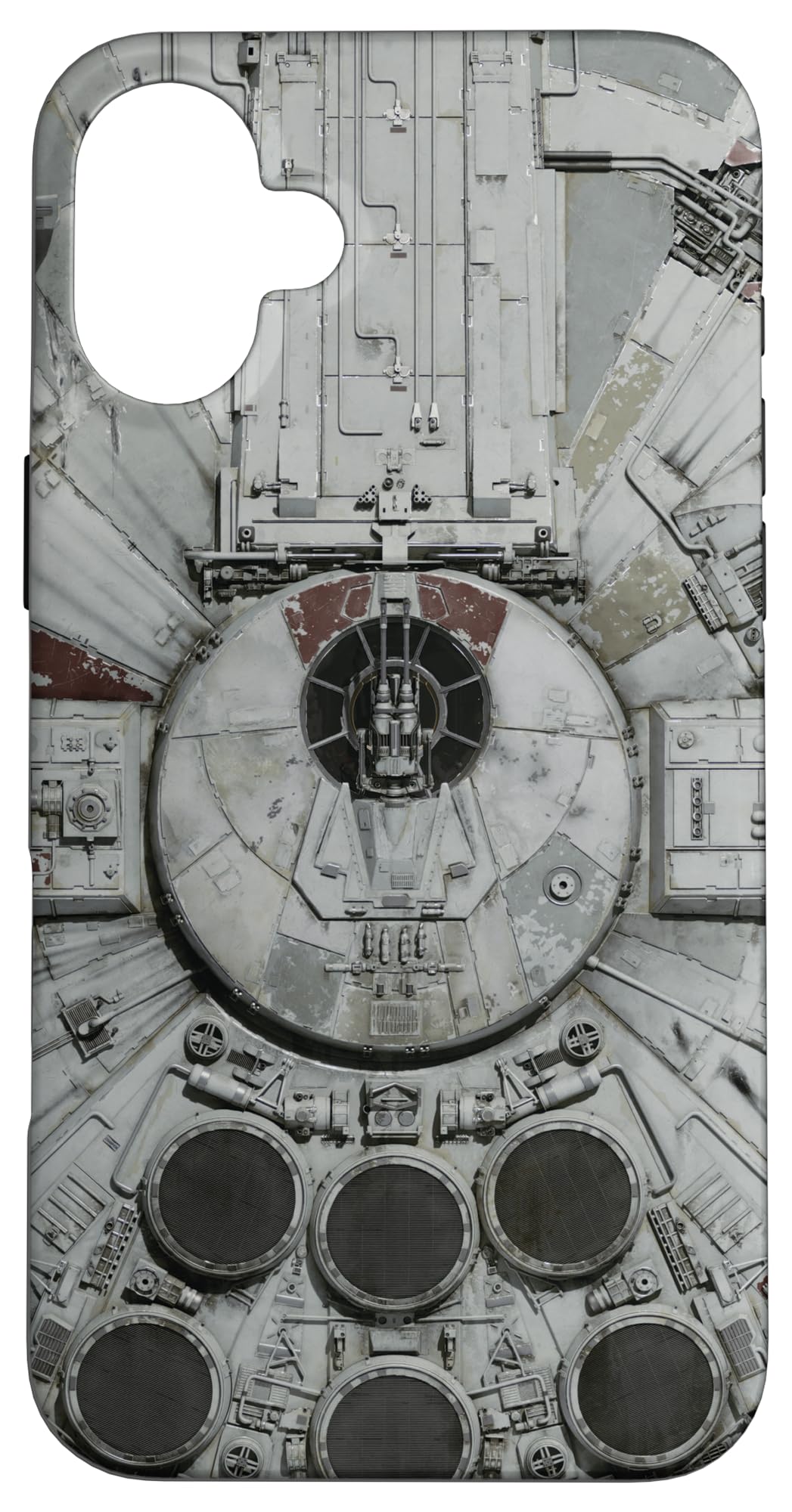 スター・ウォーズ ミレニアム・ファルコン クローズアップ グレー スマホケース iPhone 16 Plus 用