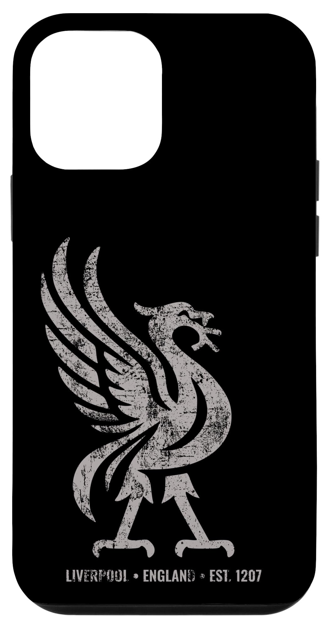 リバプール イングランド Est.1207 Colossal Liverbird Grey Age スマホケース iPhone 12 mini 用