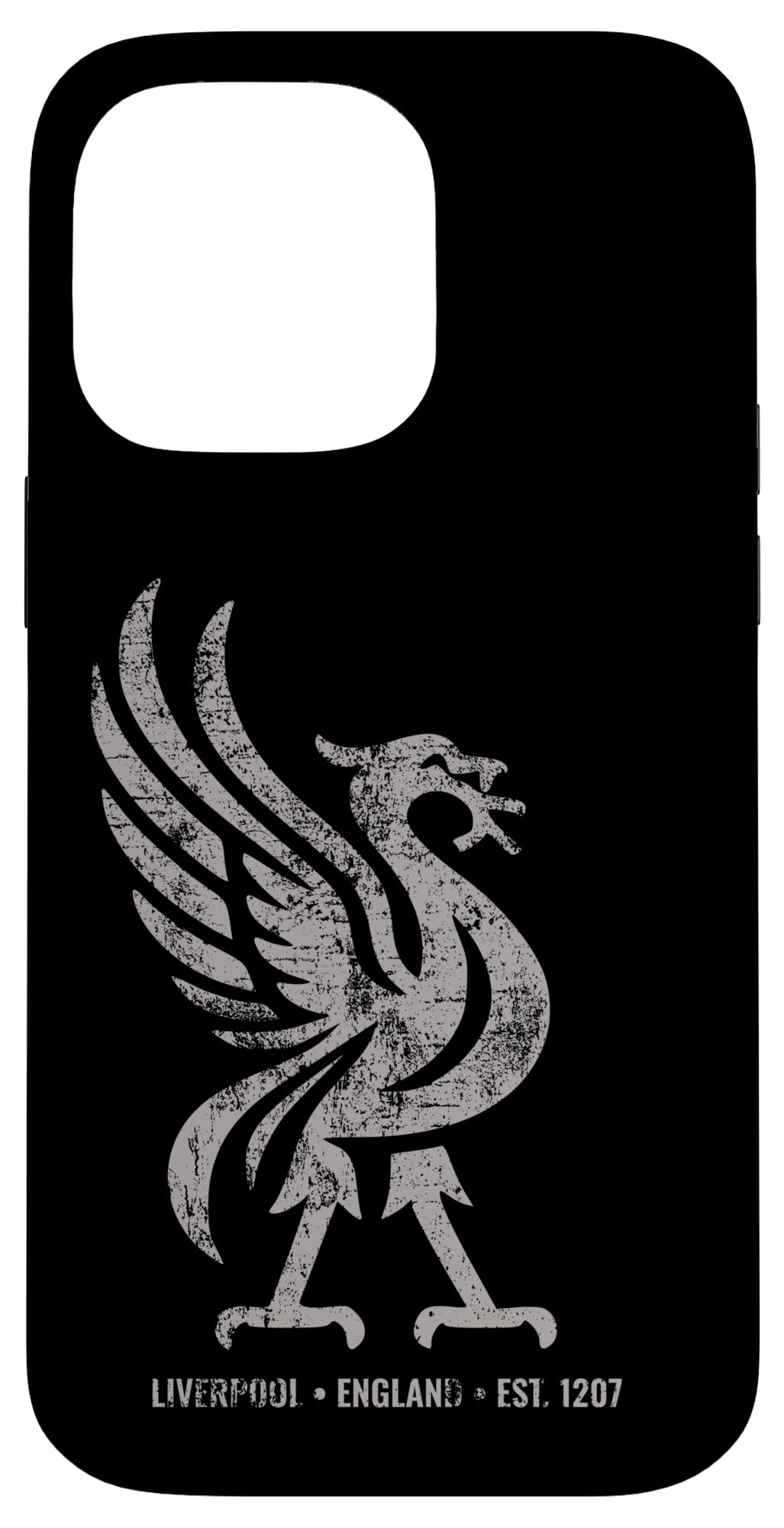 リバプール イングランド Est.1207 Colossal Liverbird Grey Age スマホケース iPhone 14 Pro Max 用