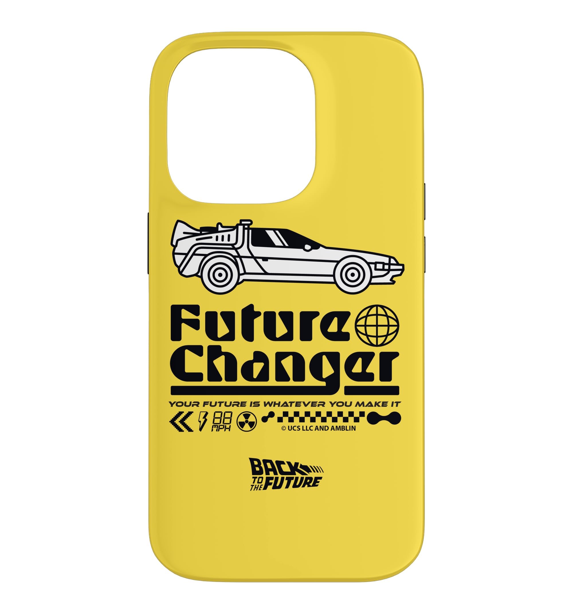 バック・トゥ・ザ・フューチャー Time Machine Future Changer Retro スマホケース iPhone 14 Pro 用