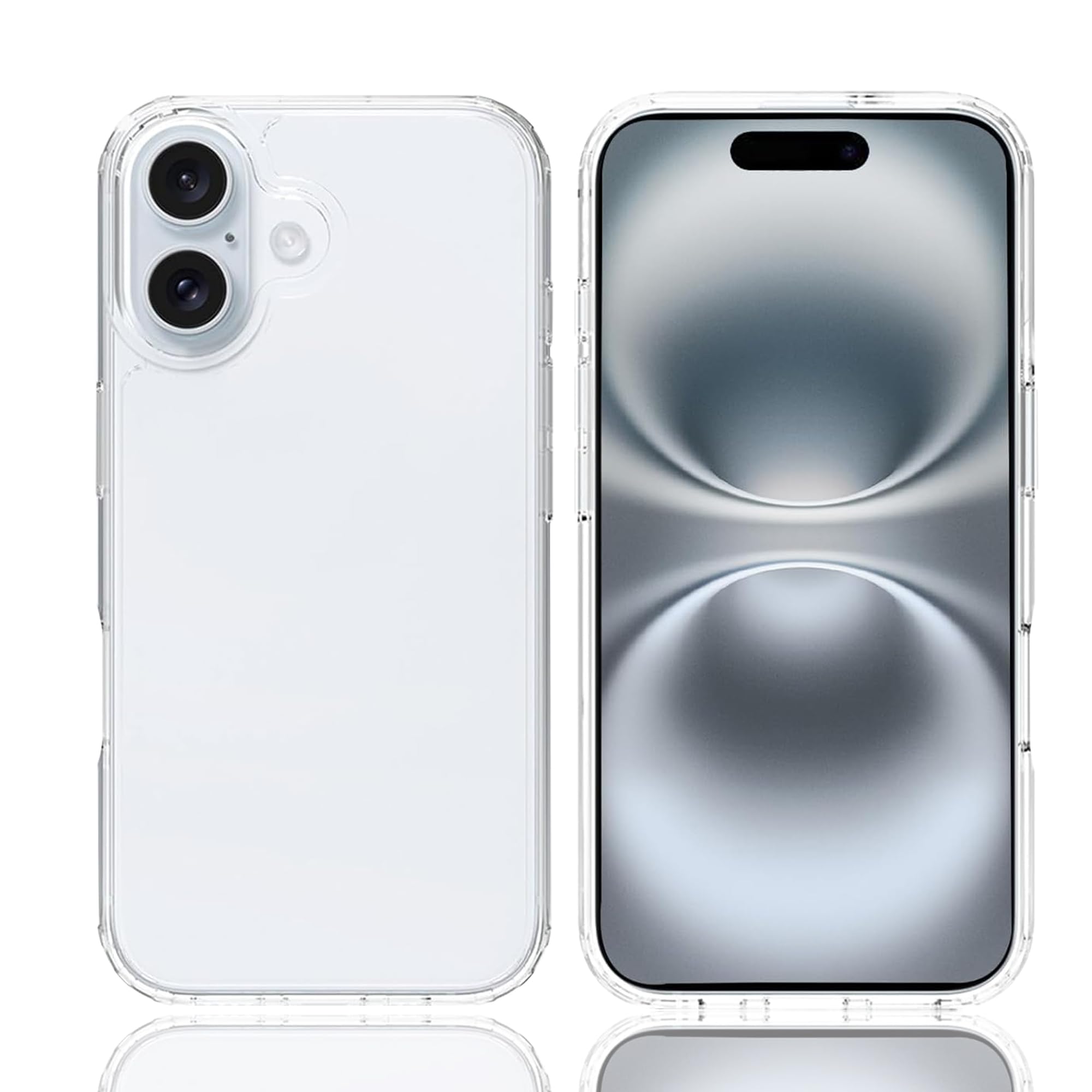 Nutmeg iPhone 16 用 ケース クリア 耐黄変 耐衝撃 薄型 指紋防止 iPhone16 用 ソフト TPU 保護ケース 軽量 スマホカバー ストラップホール付き 全面保護 傷つけ防止 透明