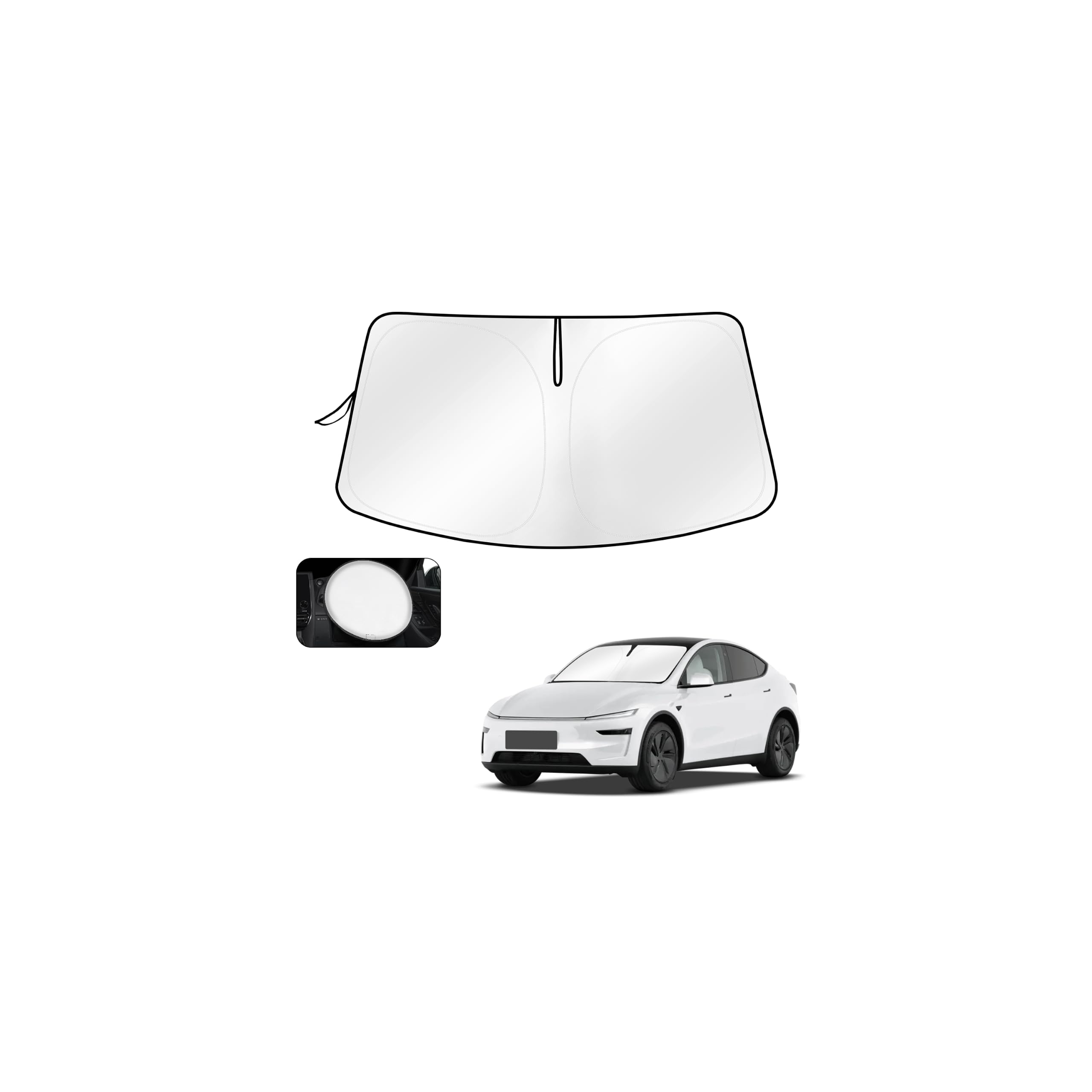 CARTIST テスラ モデル3 モデルY サンシェード フロントガラス用 2016年～現行 2020年～現行 Tesla Model 3 Model Y 車種専用 4層断熱 UVカット 遮光 日よけ 車中泊 プライバシー保護 取付簡単 収納袋付