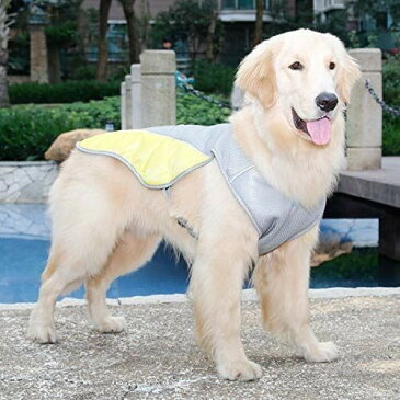Rantow 犬用冷却ベストハーネス 屋外子犬クーラージャケット 反射安全サンプルーフペット狩猟コート、小型中型大型犬に最適 (XL(Chest 68-82cm))