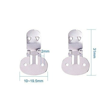PH PandaHall 約40個/箱 ステンレス製 クリップ ワンタッチ シューズクリップ 靴飾りクリップ パンプス飾り付け メタルバックル バッグ・帽子・ストール・サンダル・手袋など DIY装飾 金具 アクセサリーパーツ