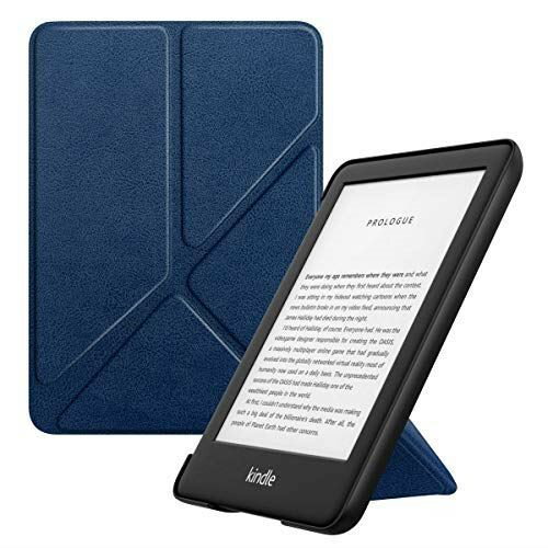 ATiC Amazon Kindle Newモデル ケース Kindle 第10世代 2019用 全面保護型カバー オートスリープ機能付き 折り紙スタンド 軽量 薄型 耐衝撃 落下防止 Indigo