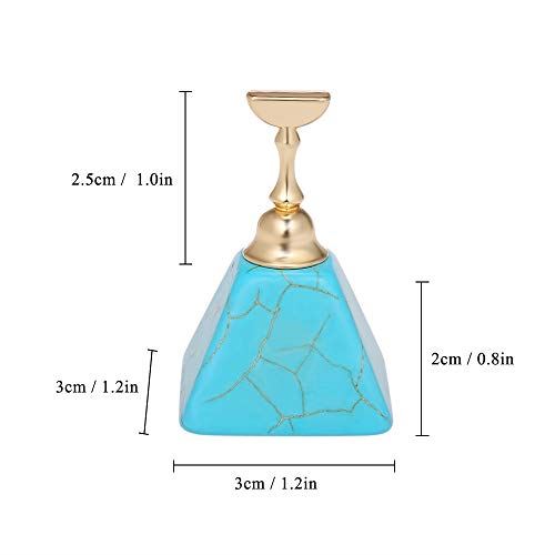 Kalolary 磁気アクリルマニキュア工具 ネイルアート道具 サンプルチップ ネイル練習ハンドネイルエクササイズペデスタル、ネイルチップディスプレイスタンド ネイルアート用品（ブルーターコイズ）