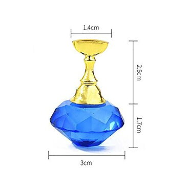 Kalolary 磁気アクリルマニキュア工具 ネイルアート道具 サンプルチップ ネイル練習ハンドネイルエクササイズペデスタル、ネイルチップディスプレイスタンド ネイルアート用品(ブルー)