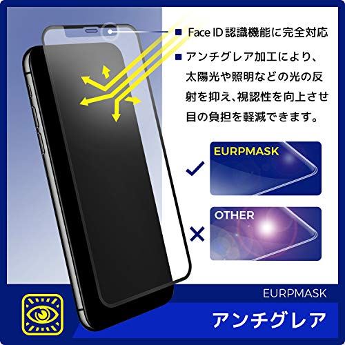 【2019秋・新型】iPhone 11 Pro Max 専用【ゲーム好きにぴったりする手触り感】アンチグレア EURPMASK iPhone 11 Pro Max 強化ガラスフィルム 硬度9H iPhone 11 Pro Max ガラスフィルム 反射防止 iPhone 11 Pro Max フィルム サラサラ