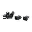 uxcell DC電源ジャック ソケットコネクタ メス 3ピン基板実装 5.5 x 2.1mm 6個入