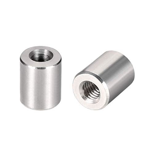uxcell ラウンドカップリングナット スリーブロッドバースタッドナット 304ステンレス鋼 高さM4x10mm 1..