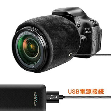 COOWOO カメラレンズヒーター 結露対策 レンズ霜よけ 夜露防止 曇り 除去 対策 usb電源接続 デジタル一眼レフカメラ対応 USBケ-ブル1.5M 巻きつけ型 レンズウォーマー 星空撮影 天体観測 夜景撮影 二代目