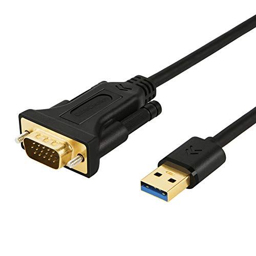 USB to VGA， CableCreation USB 3.0 to VGA変換ケーブル （FL2000チップセット）USB - VGA変換アダプタ 1080P @ 60Hz、外付けビデオカード (オス) - (オス) Windows XP/Vista / 10/8/7、Mac、Mac OS X対応 ブラック/1.8M 1.83m