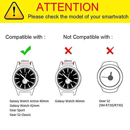 Fintie for Samsung Galaxy Watch Active 40mm / Galaxy Watch 42mm バンド 20mm 時計バンド ステンレスバンド 金属ベルト 交換バンド 調整工具付き Galaxy Watch/Gear Sport/Gear S2 Classic 対応（ブラック）